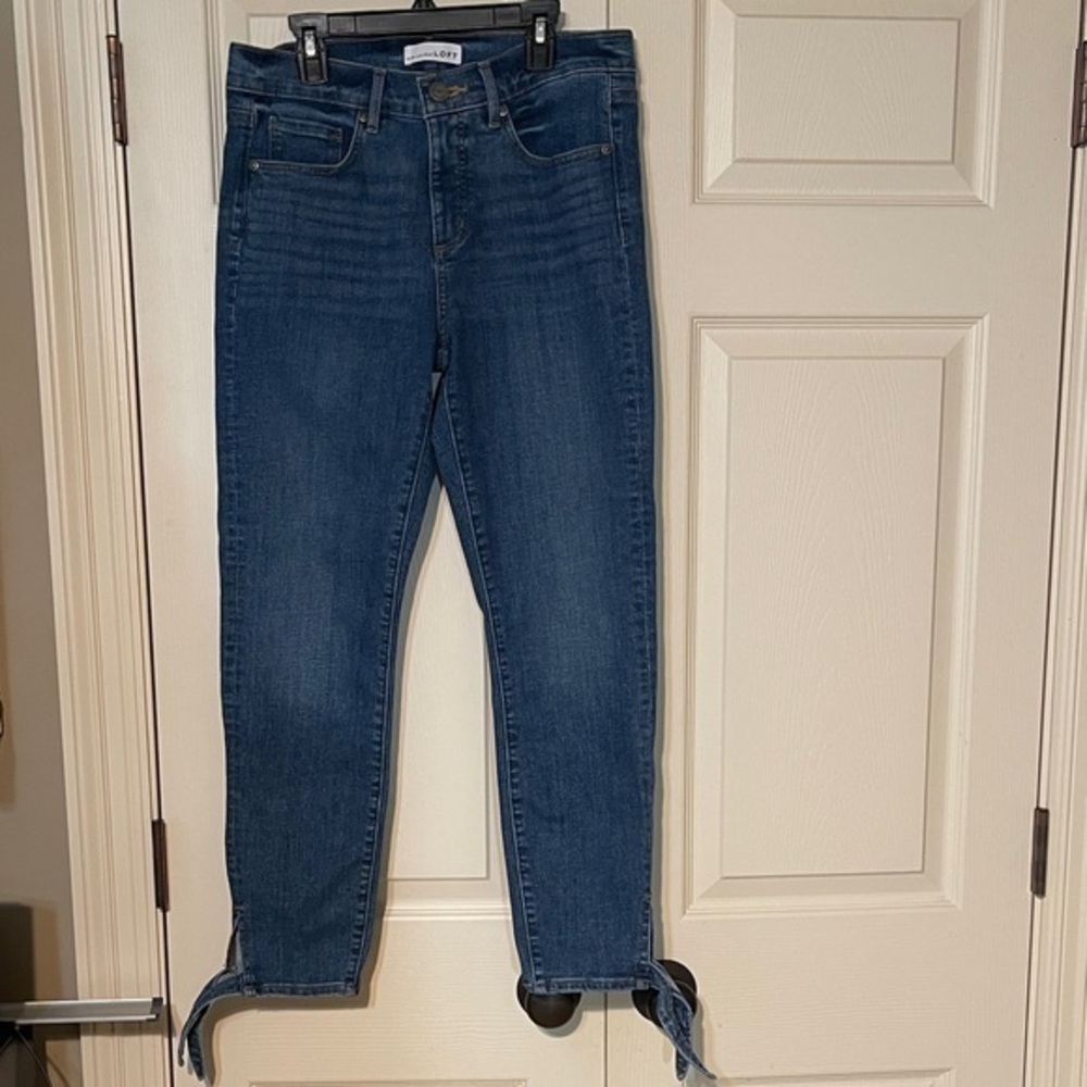 LOFT Dark Blue Cropped Jeans